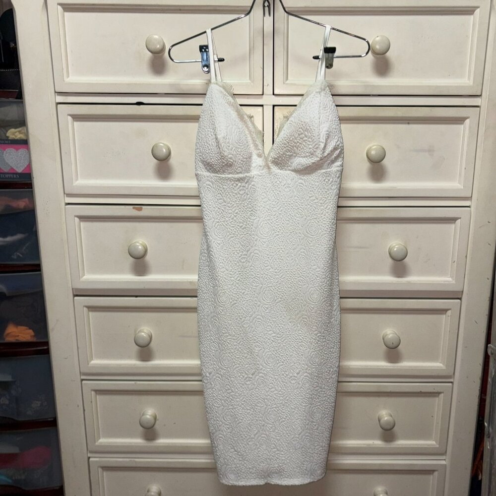 Hot Miami Styles White Fitted Dress